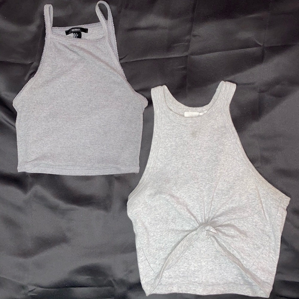 Grey halter crop top bundle deal!
